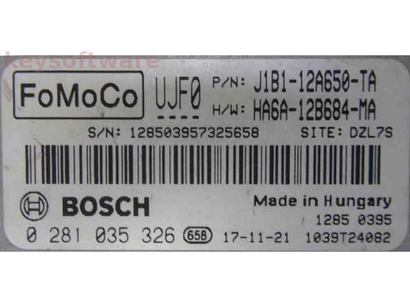 ECU Ford Fiesta 1.5TDCI J1B1-12A650-TA 0281035326 EDC17C70 {