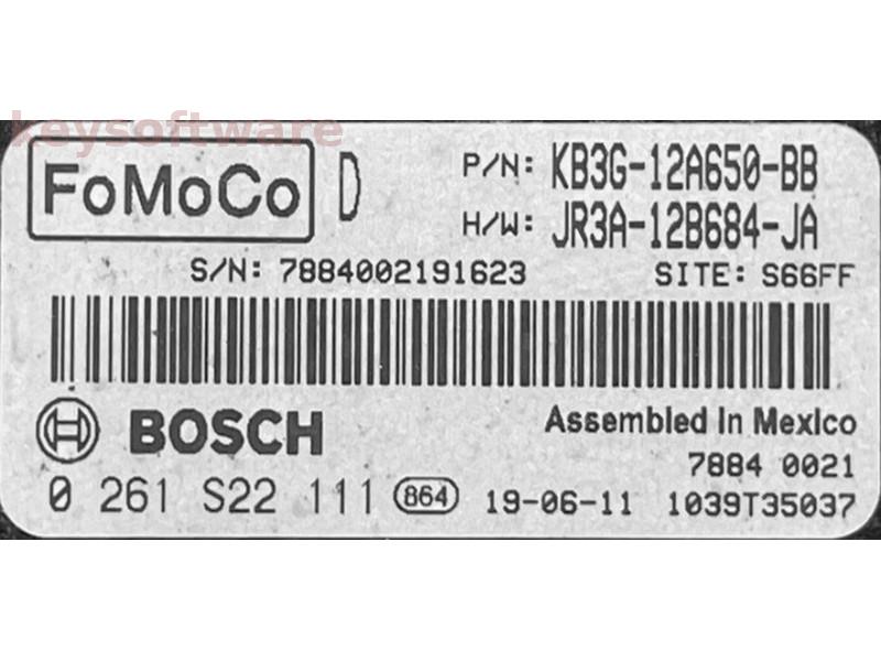 ECU Ford Ranger 2.3 KB3G-12A650-BB 0261S22111 MG1CS017