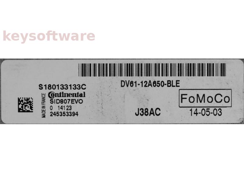 ECU Ford Focus 1.6TDCI DV61-12A650-BLE S180133133C SID807EVO {