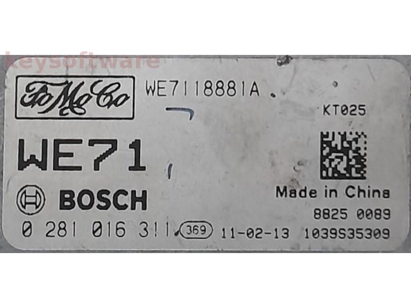 ECU Ford Ranger 2.5TDCI WE7118881A 0281016311 EDC16C7 {