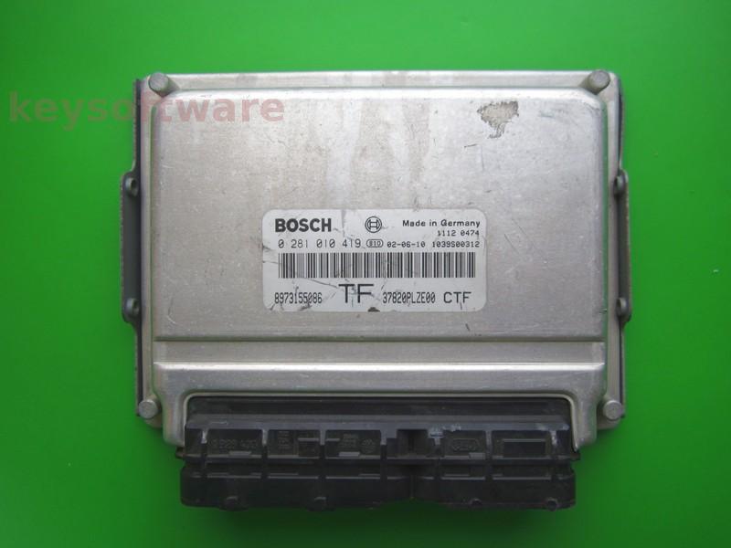 ECU Honda Civic 1.7CDTI 37820PLZE00 0281010419 EDC15C7