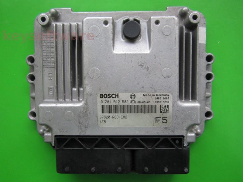 ECU Honda Accord 2.2CDTI 37820-RBD-E82 0281012582 EDC16C7
