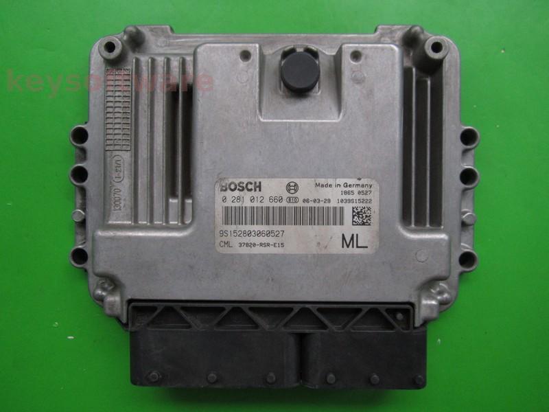 ECU Honda Civic 2.2CDTI 37820-RSR-E15 0281012660 EDC16C7