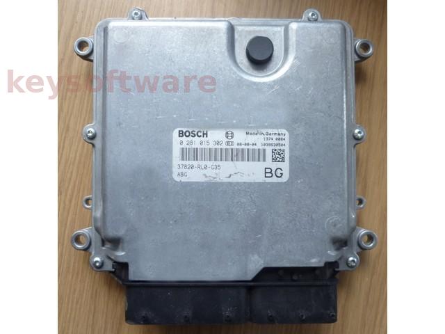 ECU Honda Accord 2.2CDTI 37820-RL0-G35 0281015302 EDC17CP06 {