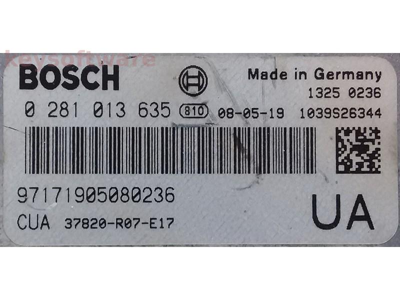 ECU Honda CR-V 2.2CDTI 37820-R07-E17 0281013635 EDC16C7{