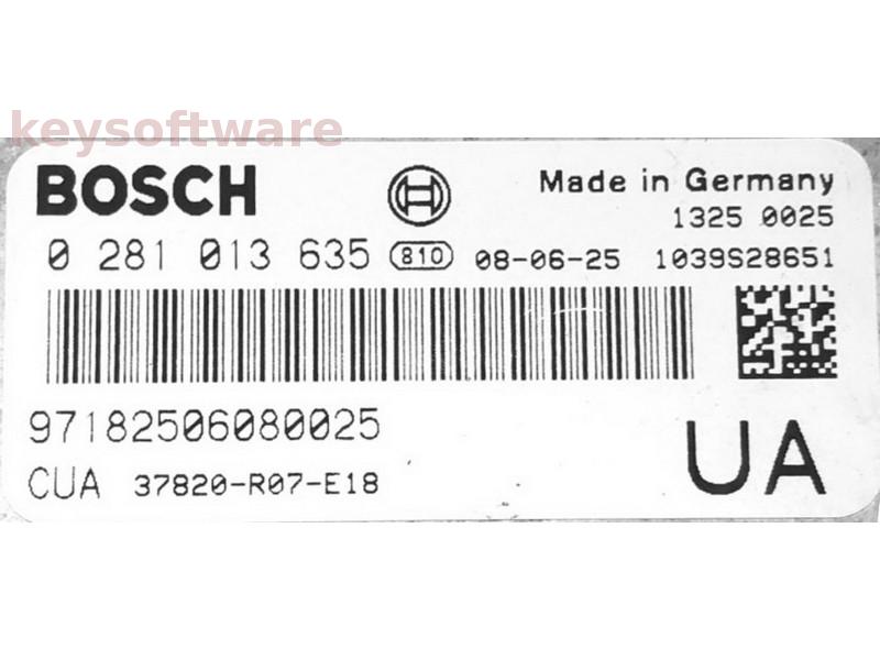 ECU Honda CR-V 2.2CDTI 37820-R07-E18 0281013635 EDC16C7{