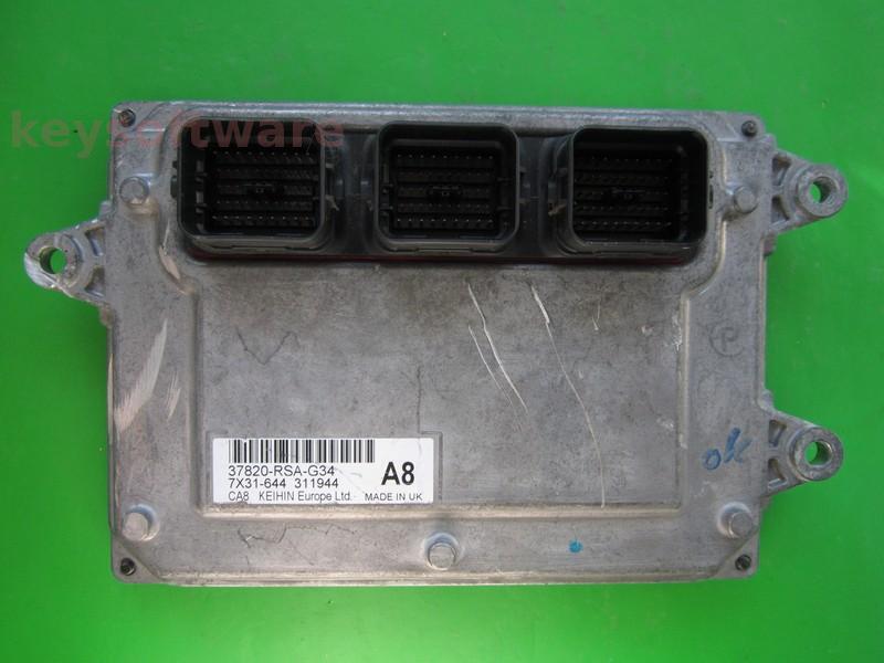 ECU Honda Civic 1.8 37820-RSA-G34 7X31-644 A8