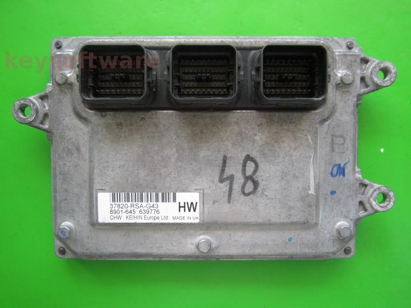 ECU Honda Civic 1.8 37820-RSA-G43 8901-645
