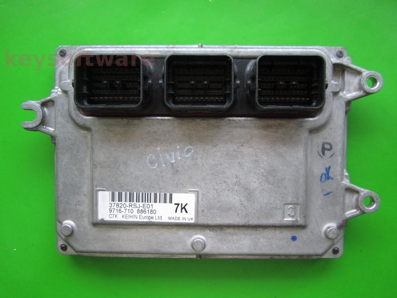 ECU Honda Civic 1.6 37820-RSJ-E01 9107-710