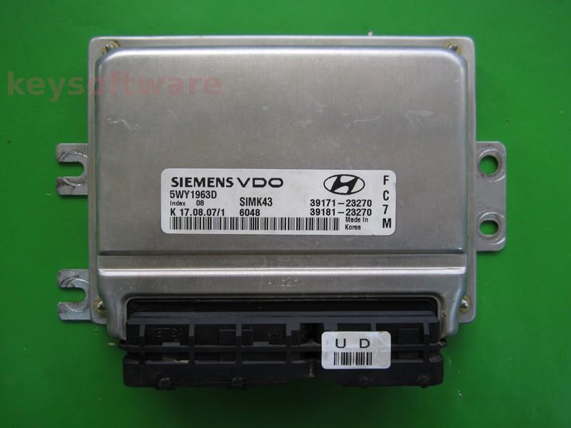 ECU Hyundai Tucson 2.0 39171-23270 5WY1963D SIMK43 {+