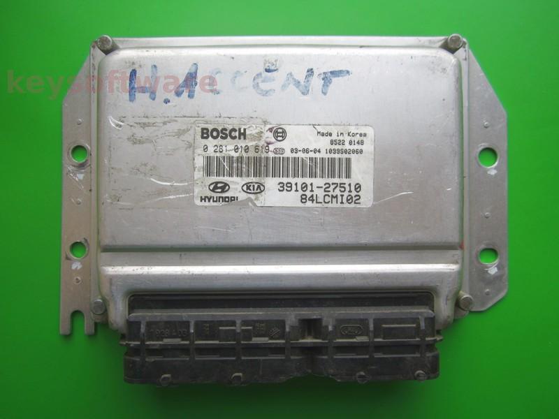 ECU Hyundai Accent 1.5CRDI 39101-27510 0281010619 EDC15C7 }