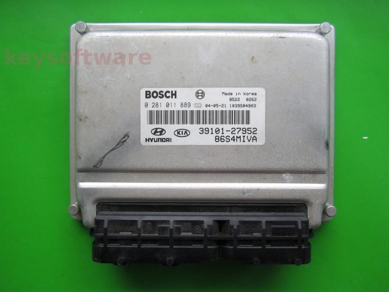 ECU Hyundai Santa Fe 2.0CRDI 39101-27952 0281011889 EDC15C7 {+