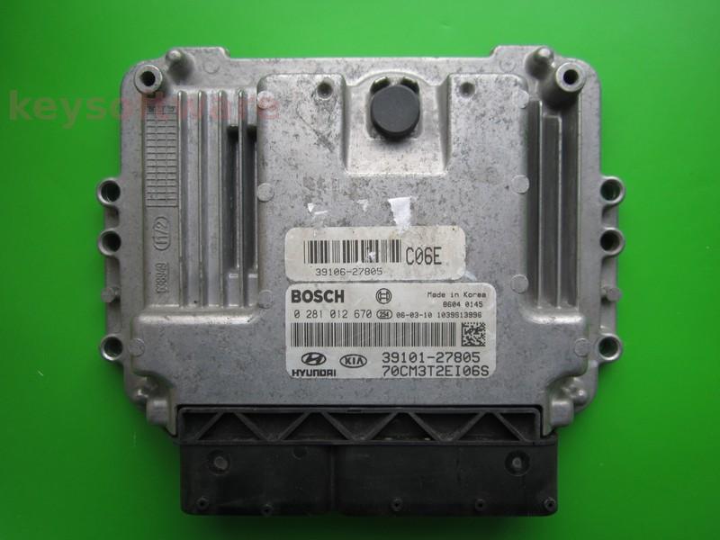 ECU Hyundai Santa Fe 2.2CRDI 39101-27805 0281012670 EDC16C39 }