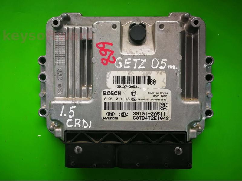ECU Hyundai Getz 1.5CRDI 39101-2A511 0281013145 EDC16C39 {