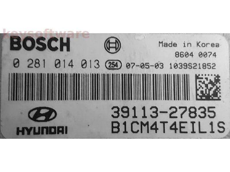ECU Hyundai Santa Fe 2.2CRDI 39113-27835 0281014013 EDC16C39 {