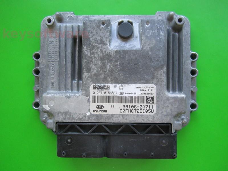 ECU Hyundai I30 1.6CRDI 39106-2A711 0281015567 EDC16C39 {