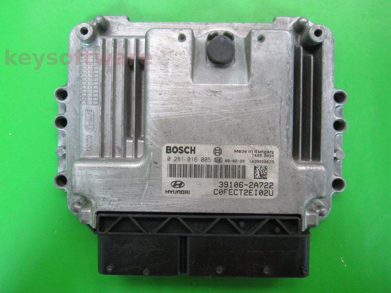 ECU Hyundai I30 1.6 39106-2A722 0281016005 EDC16C39