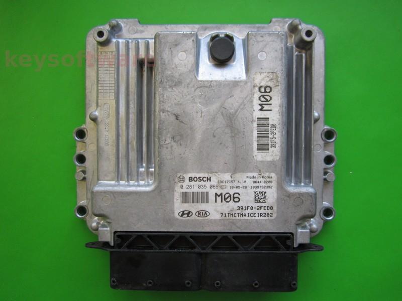ECU Hyundai Santa Fe 2.2 CRDI 391F0-2FED0 0281035069 EDC17C57