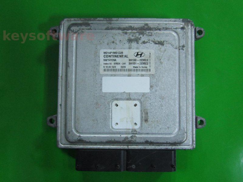 ECU Hyundai Elantra 39100-2EMC2 5WY4Y26A SIM2K-241