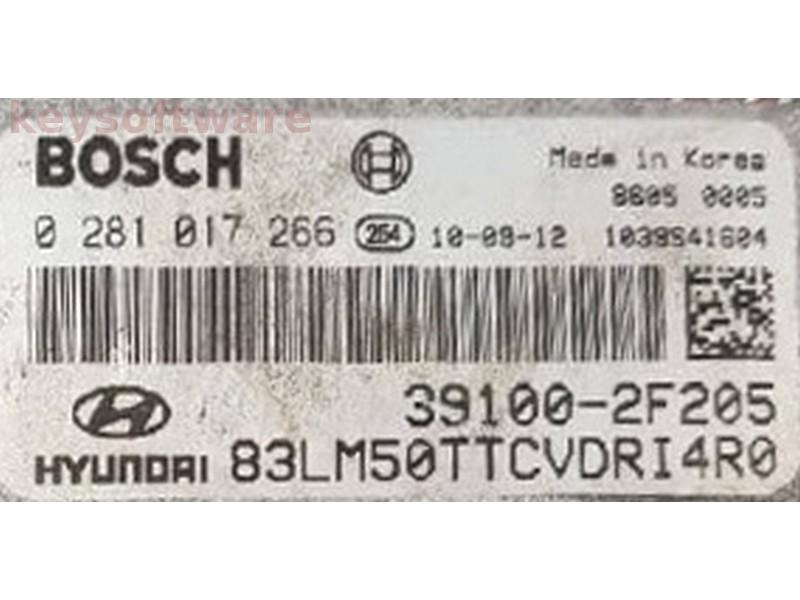 ECU Hyundai IX35 2.0CRDI 39100-2F205 0281017266 EDC17CP14 {