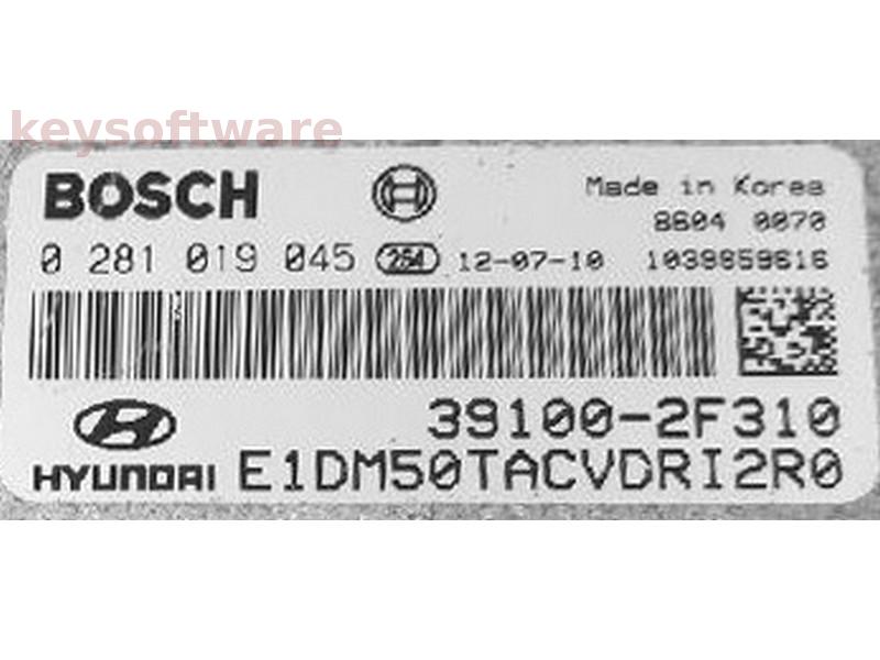 ECU Hyundai Santa Fe 2.2D 39100-2F310 0281019045 EDC17CP14 {