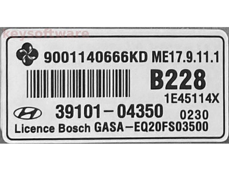 ECU Hyundai I10 1.0 39101-04350 ME17.9.11.1 {