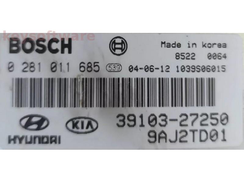 ECU Hyundai Tucson 2.0CRDI 39103-27250 0281011685 EDC15C7 {