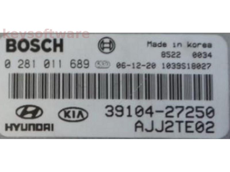ECU Hyundai Tucson 2.0CRDI 39104-27250 0281011689 EDC15C7 {