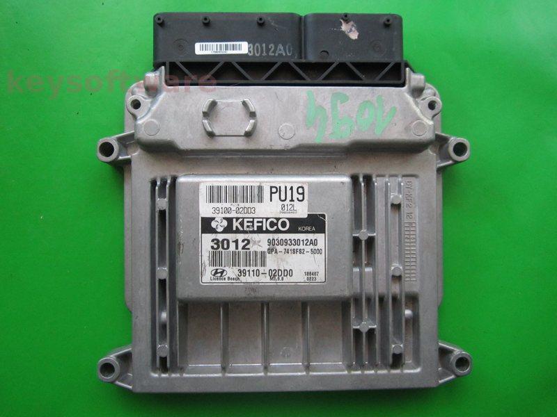 ECU Hyundai I10 1.1 39110-02DD0 9030933012A0 M7.9.8