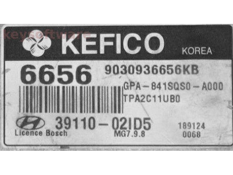 ECU Hyundai I10 39110-02ID5 9030936656KB MG7.9.8 {