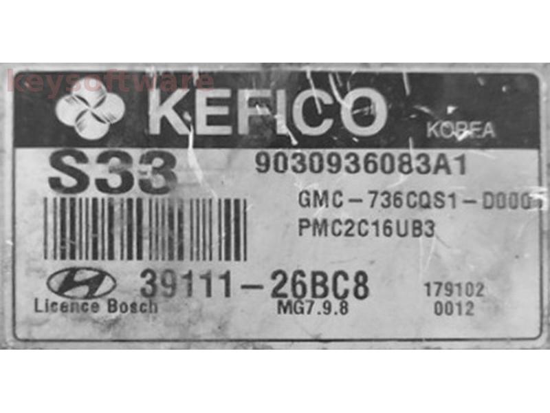 ECU Hyundai Accent 39111-26BC8 9030936083A1 MG7.9.8