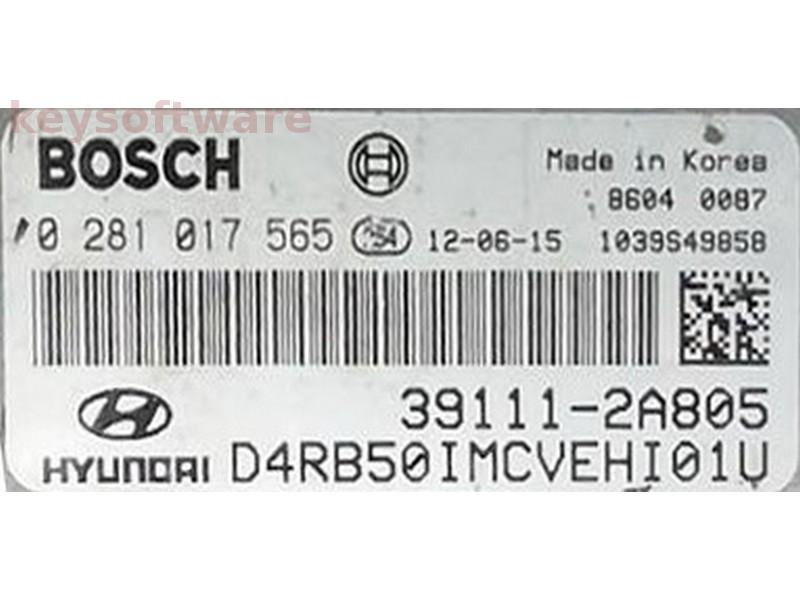 ECU Hyundai Accent 1.6CRDI 39111-2A805 0281017565 EDC17C08 {