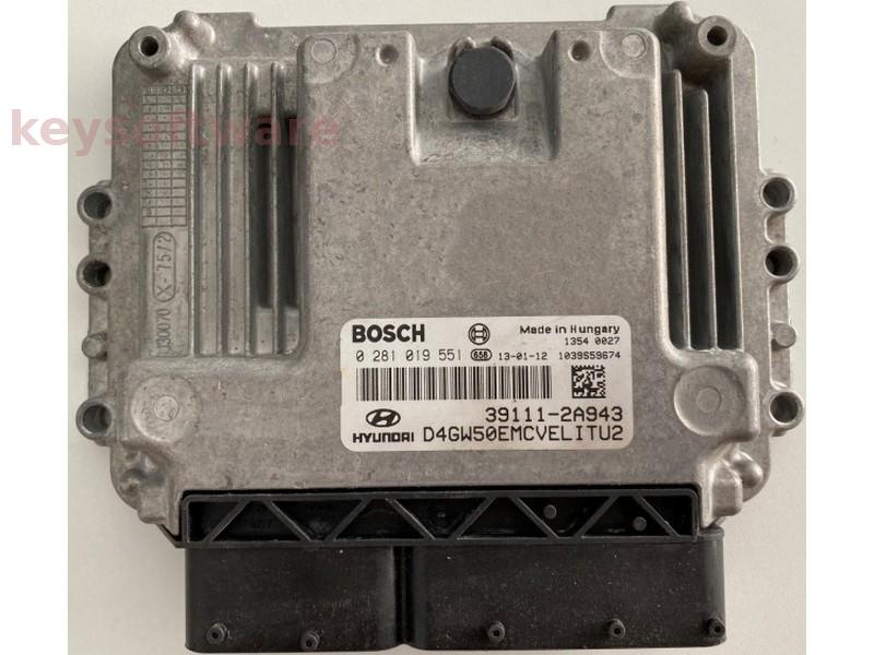 ECU Hyundai I30 1.6CRDI 39111-2A943 0281019551 EDC17C08 {