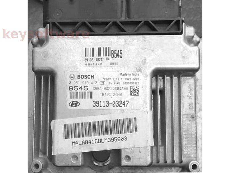 ECU Hyundai I10 1.1 39113-03247 0261S19413 MEG17.9.12