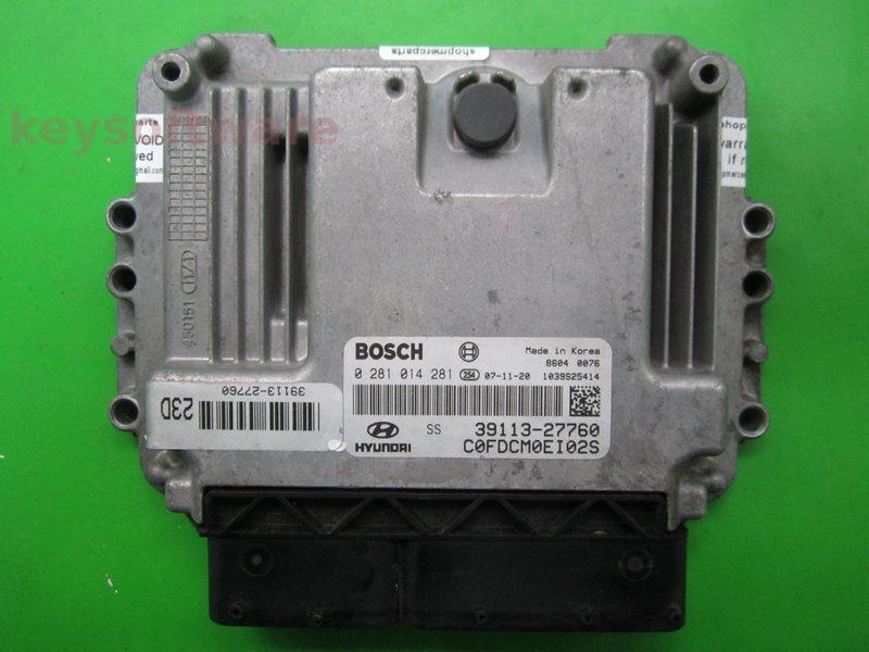 ECU Hyundai I30 1.6CRDI 39113-27760 0281014281 EDC16C39