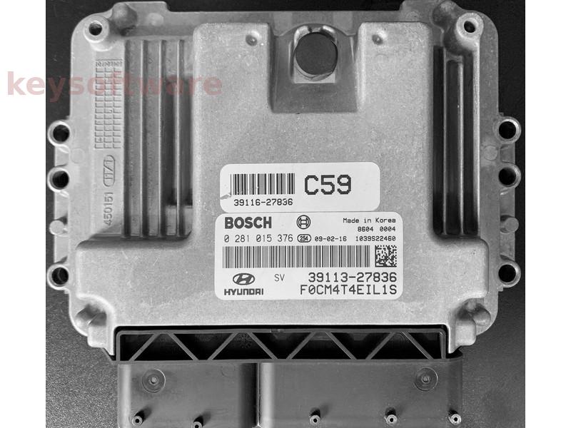 ECU Hyundai Santa Fe 2.2 39113-27836 0281015376 EDC16C39 {