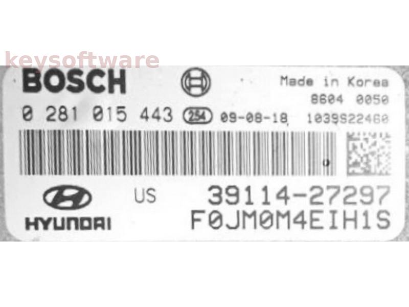 ECU Hyundai Tucson 2.0CRDI 39114-27297 0281015443 EDC16C39 {