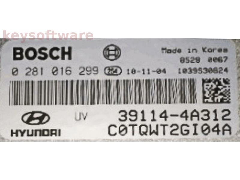 ECU Hyundai Starex 2.5 39114-4A312 0281016299 EDC16C39 {