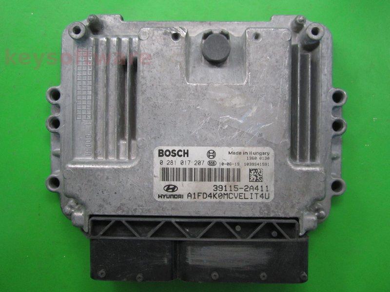 ECU Hyundai I30 1.6CRDI 39115-2A411 0281017207 EDC17C08