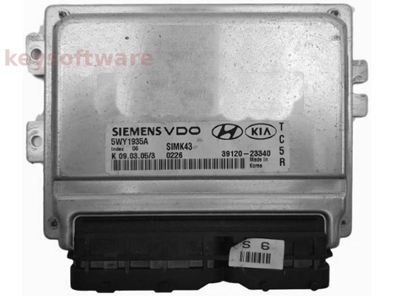 ECU Kia Carens 2.0 39120-23340 5WY1935A SIMK43 {
