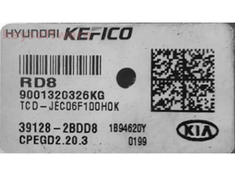 ECU Hyundai I20 1.0 39128-2BDD8 9001320326KG CPEGD2.20.3
