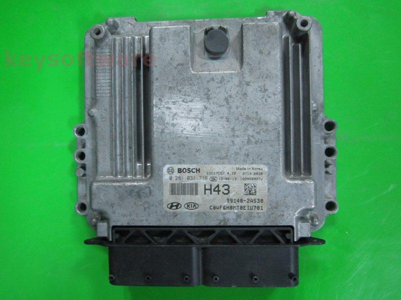 ECU Hyundai I40 1.7CRDI 39140-2A530 0281031716 EDC17C57