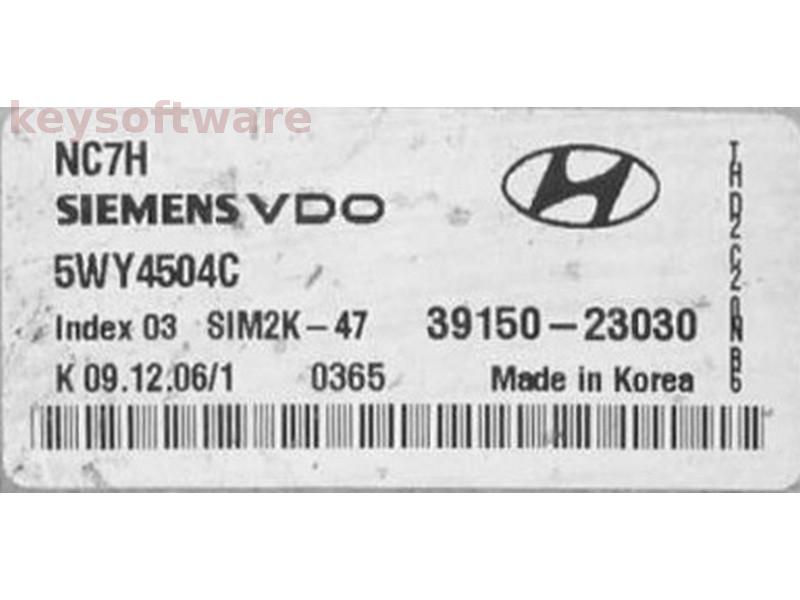 ECU Hyundai Elantra 2.0 39150-23030 5WY4504C VDO SIM2K-47 {