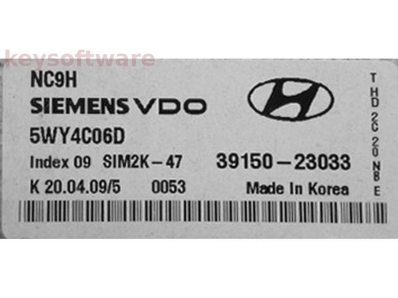 ECU Hyundai Elantra 2.0 39150-23033 5WY4C6D VDO SIM2K-47 {