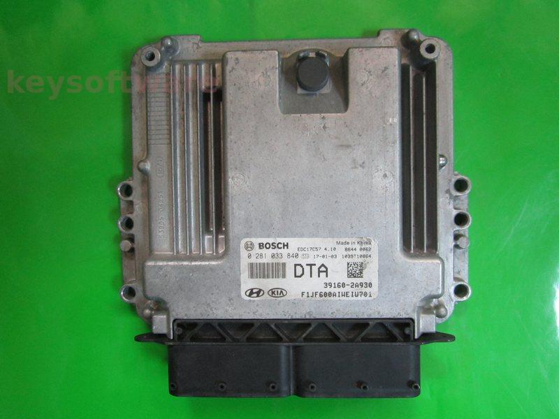 ECU Hyundai I30 1.6CRDI 39160-2A930 0281033840 EDC17C57