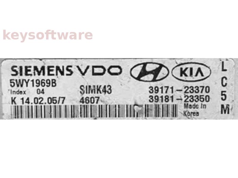 ECU Hyundai Tucson 2.0 39171-23370 5WY1969B SIMK43 {