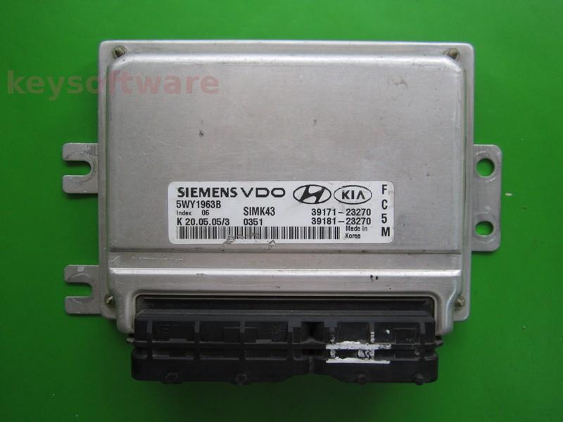 ECU Hyundai Tucson 2.0 39181-23270 5WY1963B SIMK43