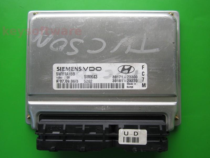 ECU Hyundai Tucson 2.0 39171-23300 5WY1A15B SIMK43