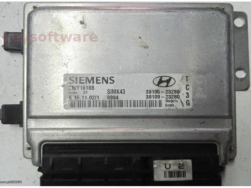 ECU Hyundai Coupe 2.0 39105-23280 5WY1618B SIMK43 {