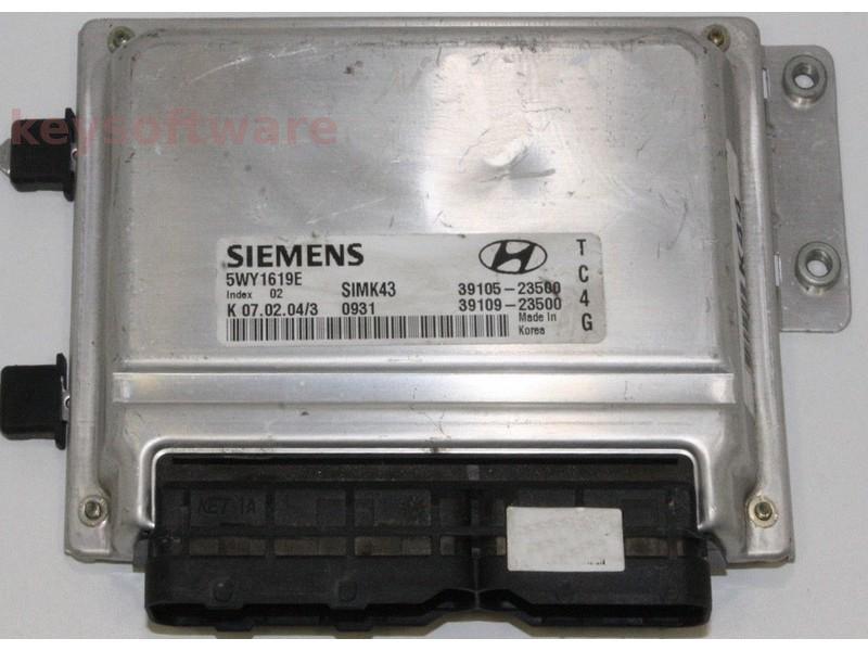 ECU Hyundai Sonata 2.0 30105-23500 5WY1619E SIMK43 {